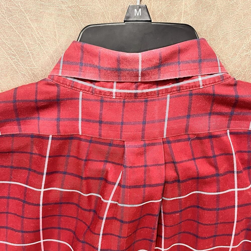Brooks Brothers Mens Shirt X-Large Burgundy Plaid Regent Long Sleeve Button Up - Picture 10 of 11